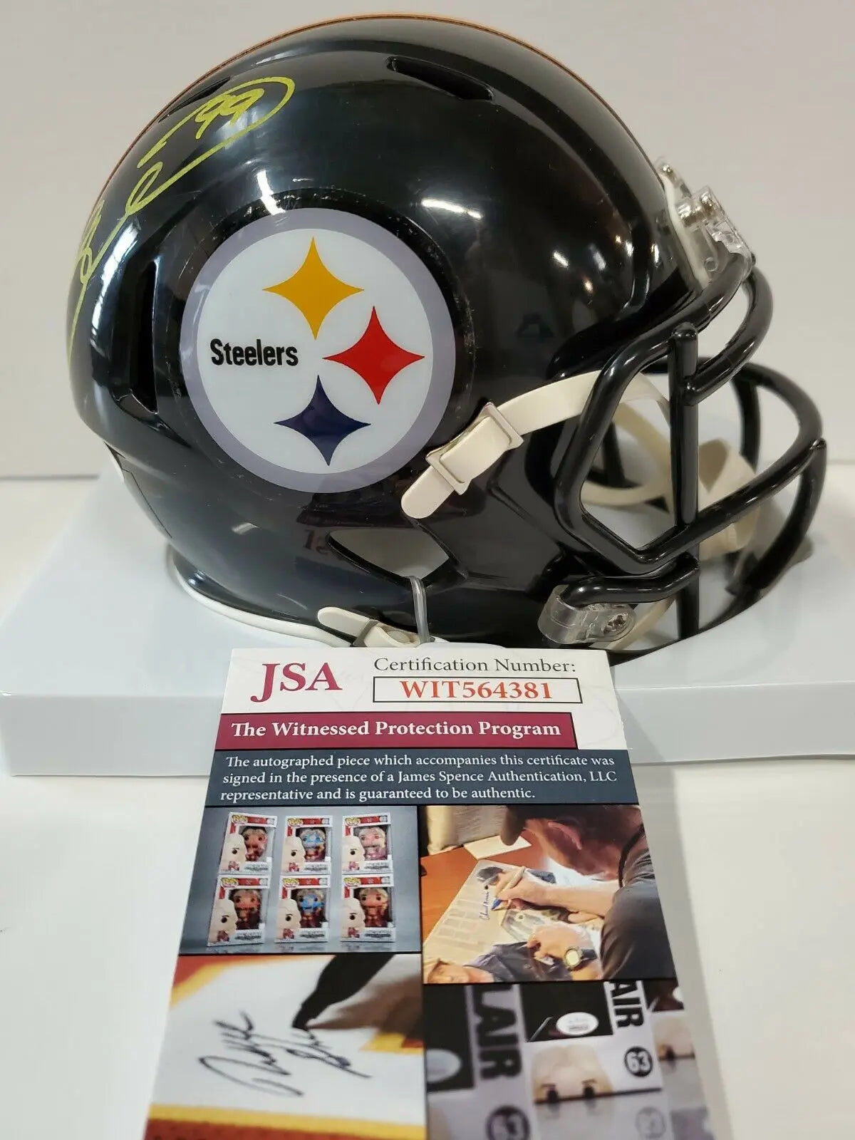 Pittsburgh Steelers Brett Keisel Autographed Signed Mini Helmet Jsa Coa