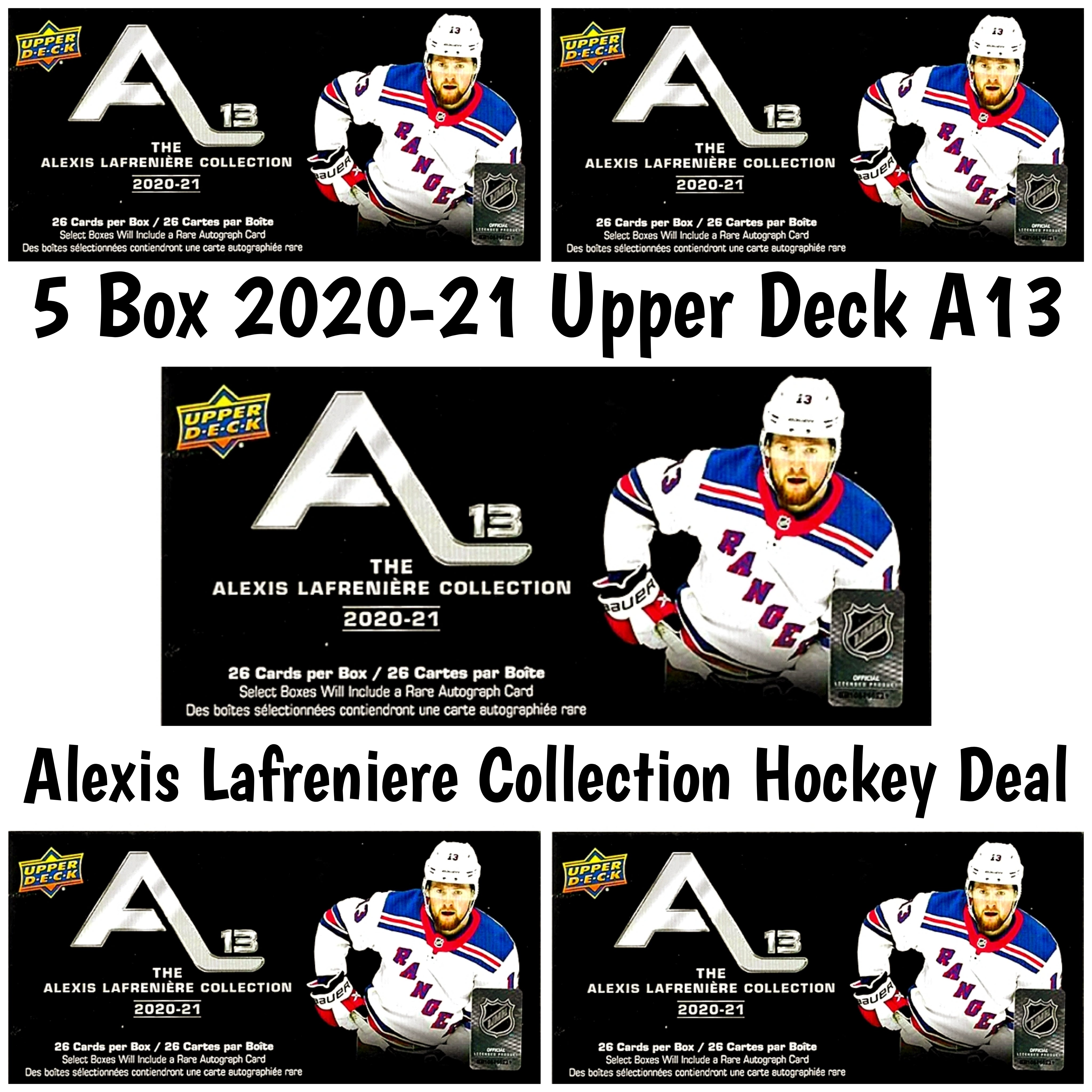 5 Box 2020-21 Upper Deck A13 The Alexis LaFreniere Collection Hockey Deal