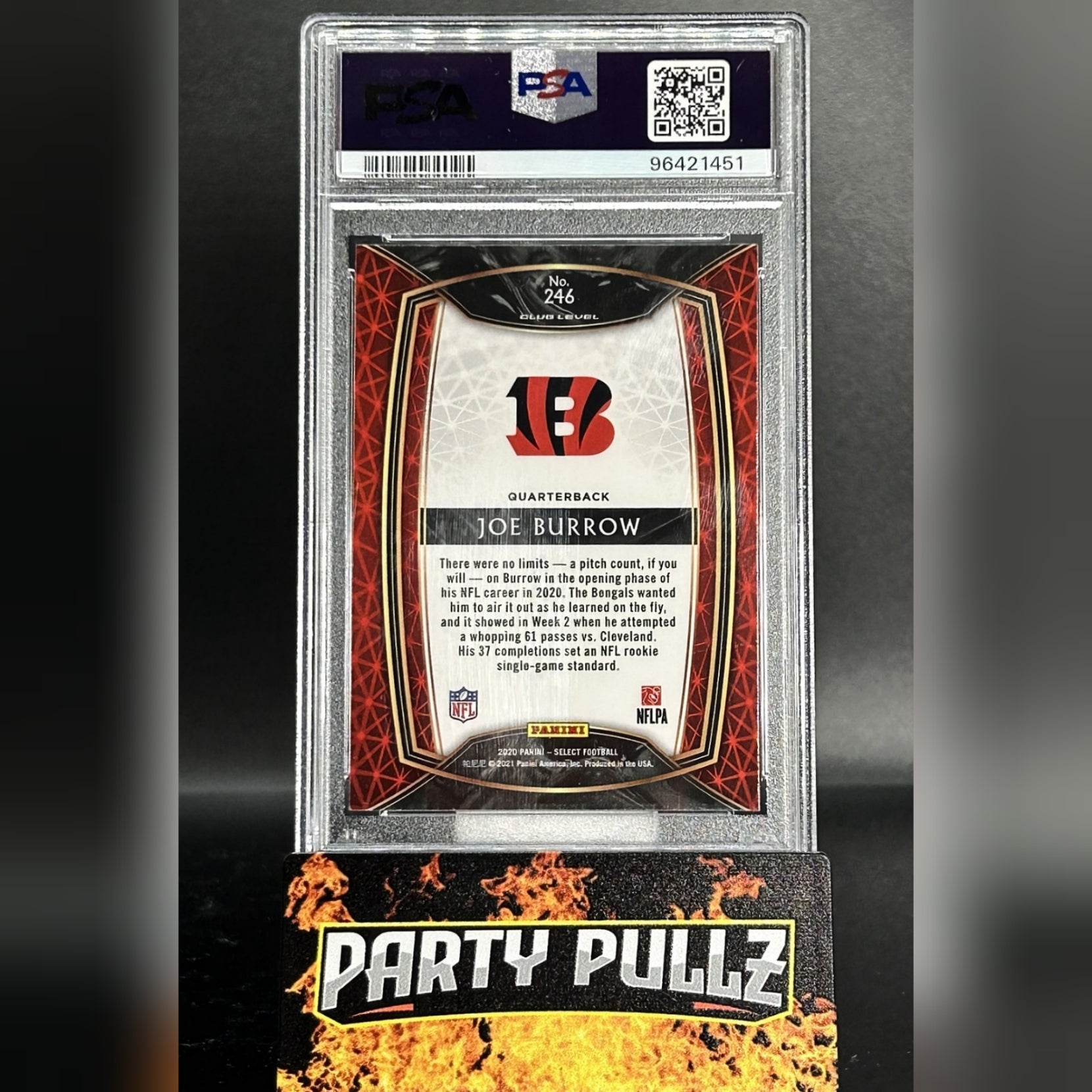 2020 Panini Select #246 Joe Burrow RC Rookie Card PSA 10