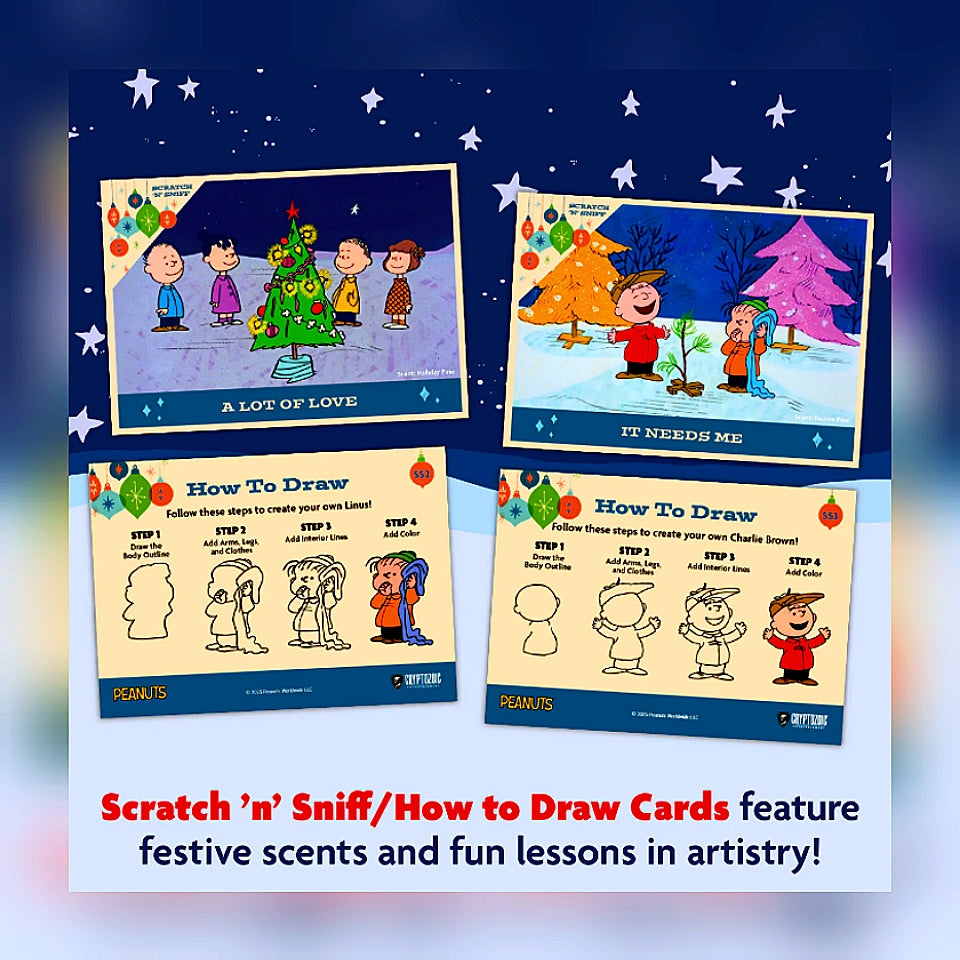 2025 Cryptozoic Peanuts Playpaks: A Charlie Brown Christmas 4 Pack Blaster Box