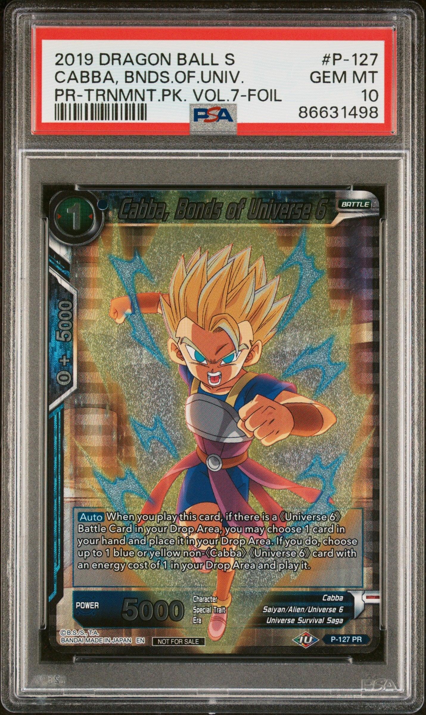 2019 DRAGON BALL SUPER CABBA, BNDS.OF.UNIV. #P-127 - PSA 10