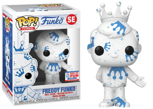 Freddy Funko (White & Blue w/ Stars, Artist Series) SE - 2021 Fundays Games Funko Fundays Box of Fun/2000 Made