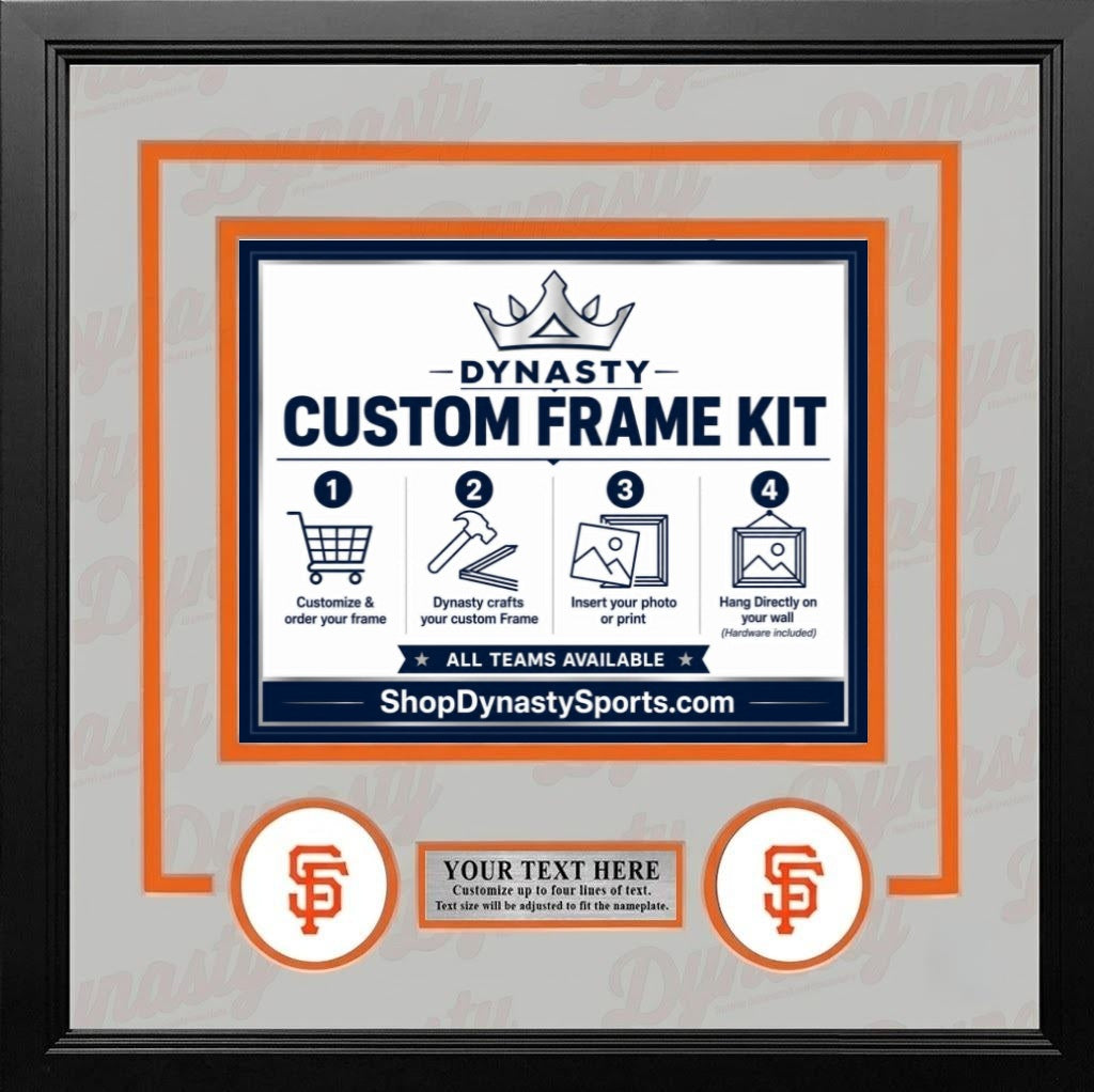 San Francisco Giants Custom MLB Baseball 8x10 Picture Frame Kit (Multiple Colors)