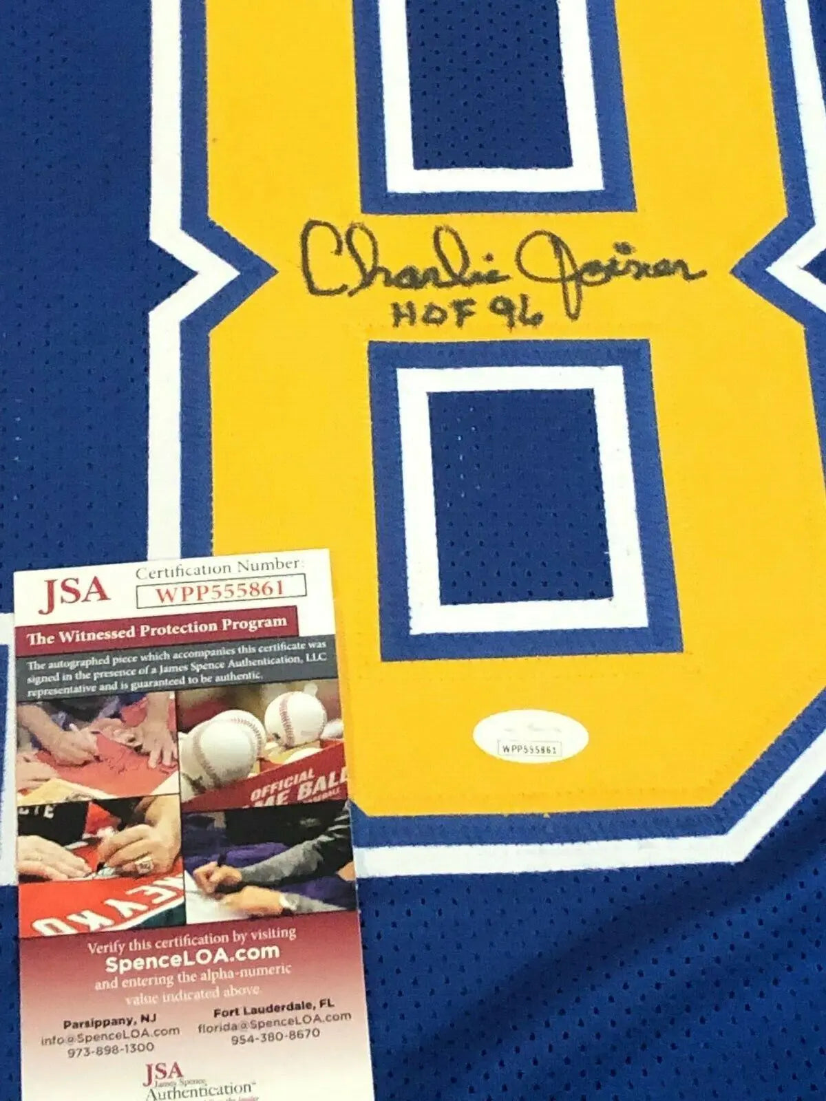 San Diego Chargers Charlie Joiner Autographed Signed Inscribed Jersey Jsa Coa