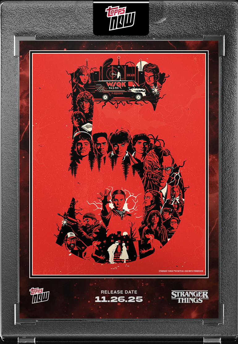 2025 Topps Now Stranger Things #STRA-SSP05 Short Print Season 5 Cover Art Card