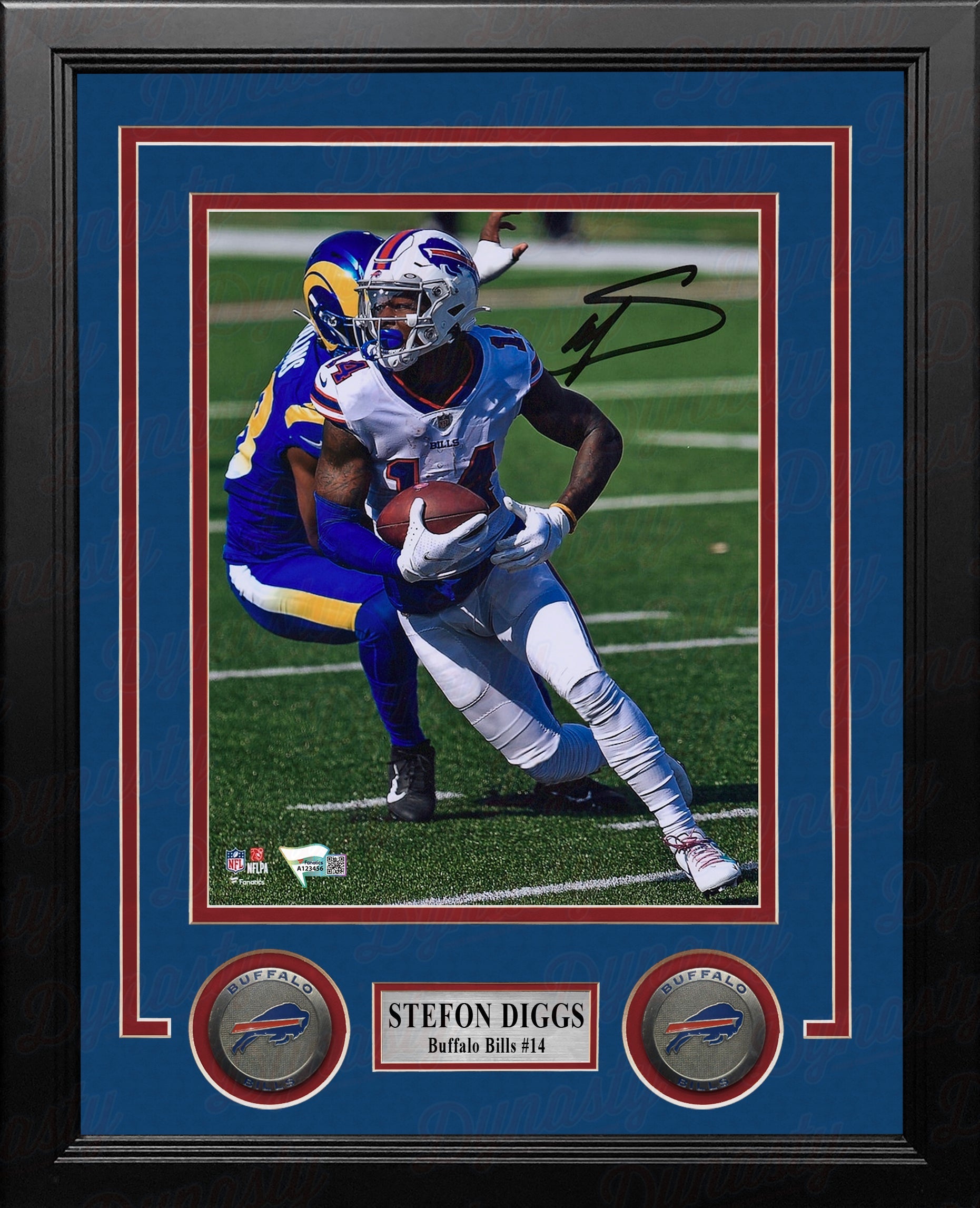 Stefon Diggs in Action Buffalo Bills Autographed 8" x 10" Framed Football Photo