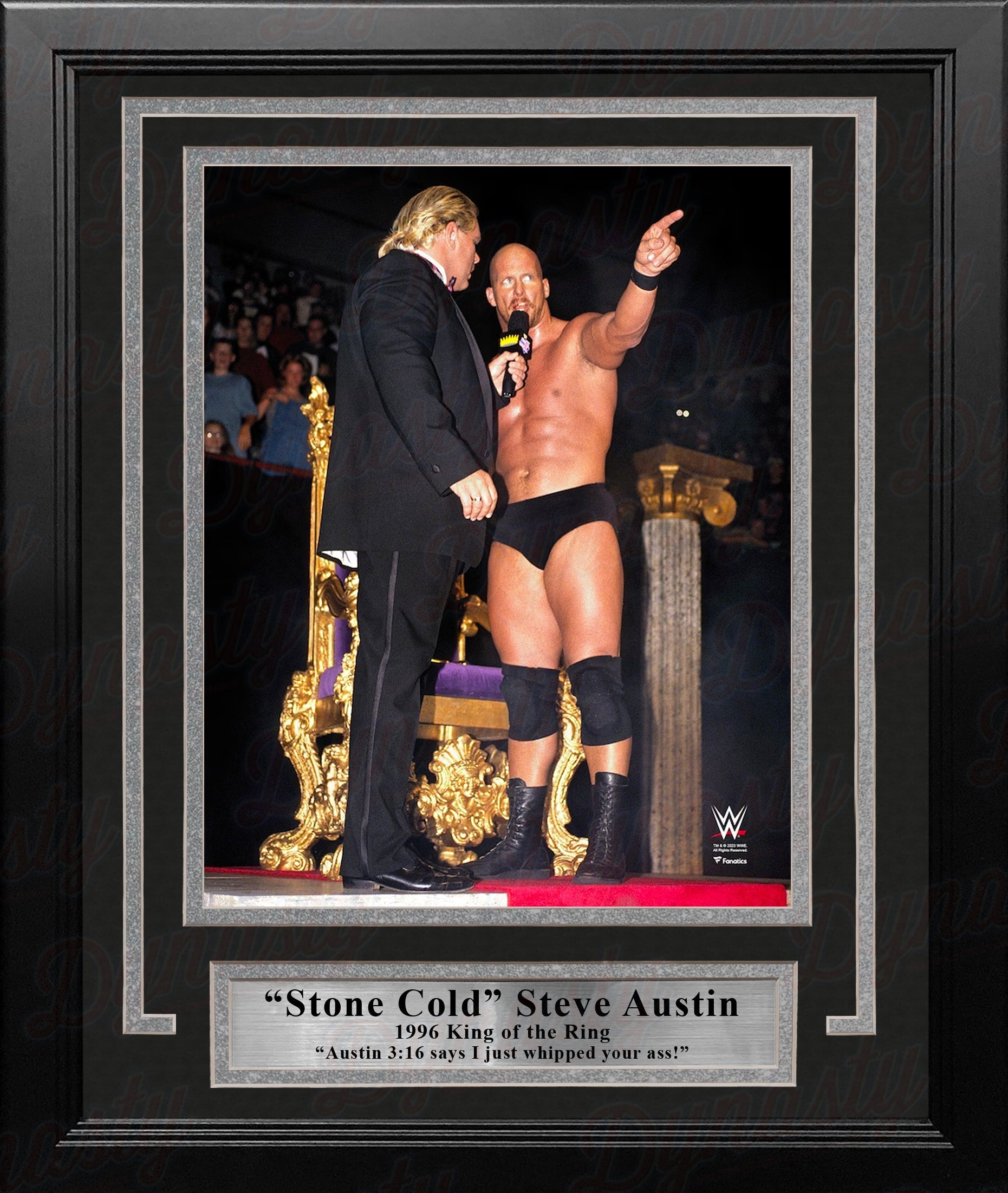Stone Cold Steve Austin 1996 King of the Ring Austin 3:16 Speech 8" x 10" Framed WWE Wrestling Photo