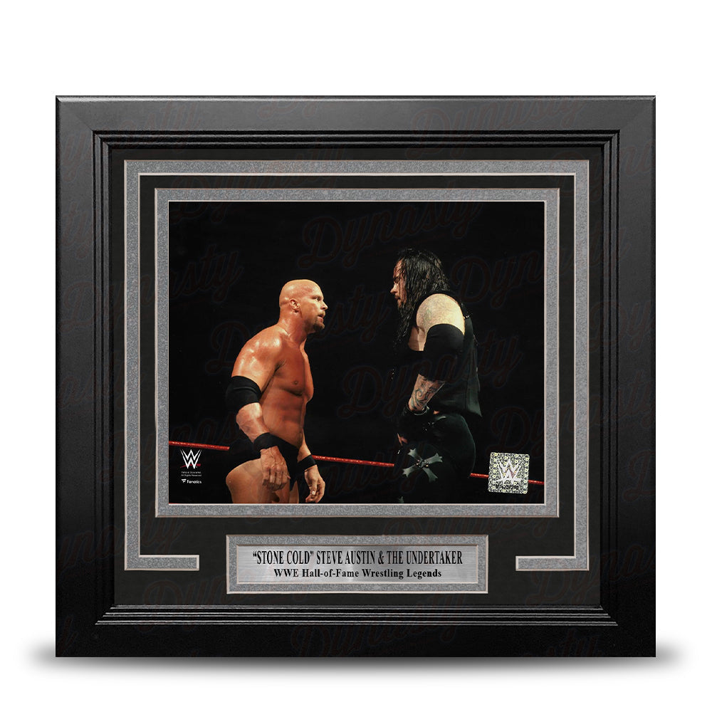 Stone Cold Steve Austin & The Undertaker 8" x 10" Framed WWE Wrestling Photo
