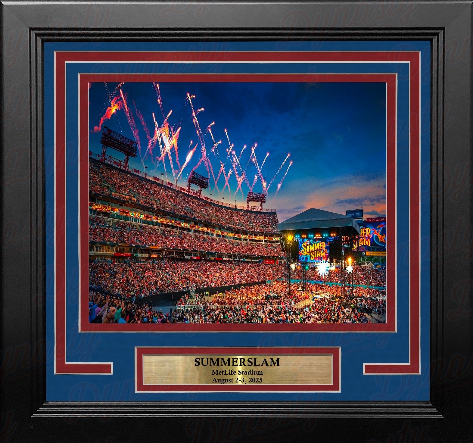 SummerSlam 2025 at MetLife 8" x 10" Framed WWE Wrestling Stadium Photo