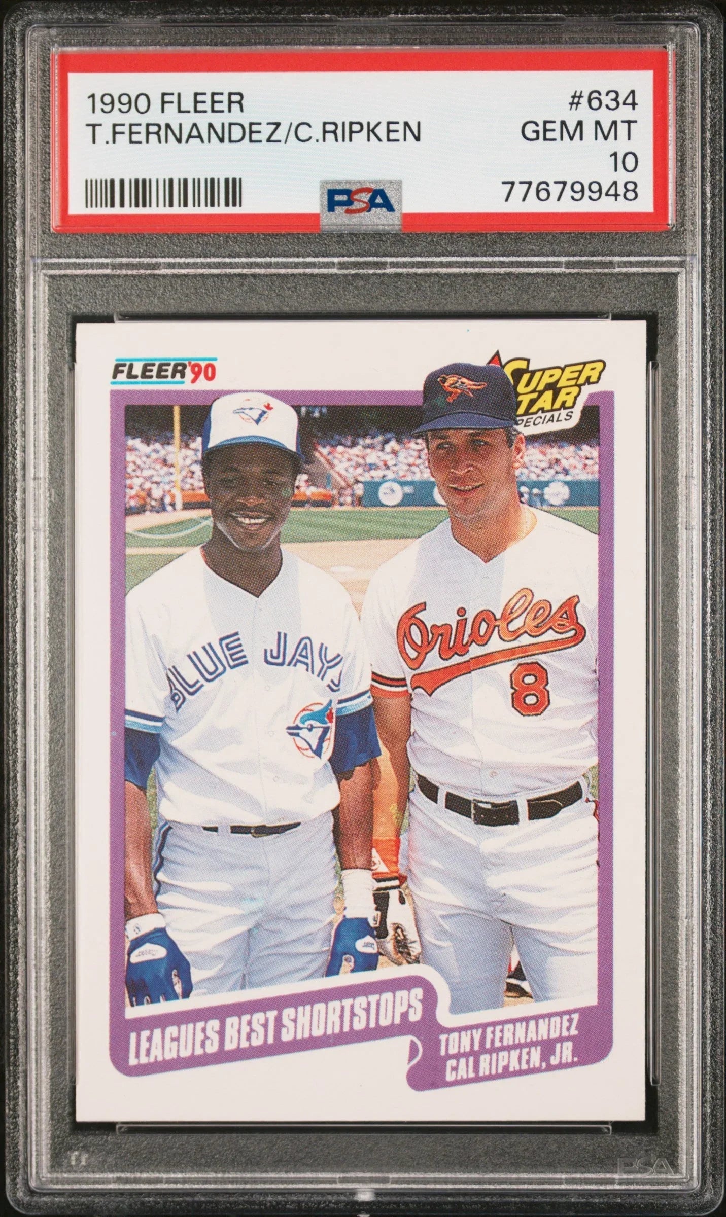 1990 FLEER T.FERNANDEZ/C.RIPKEN #634 - PSA 10