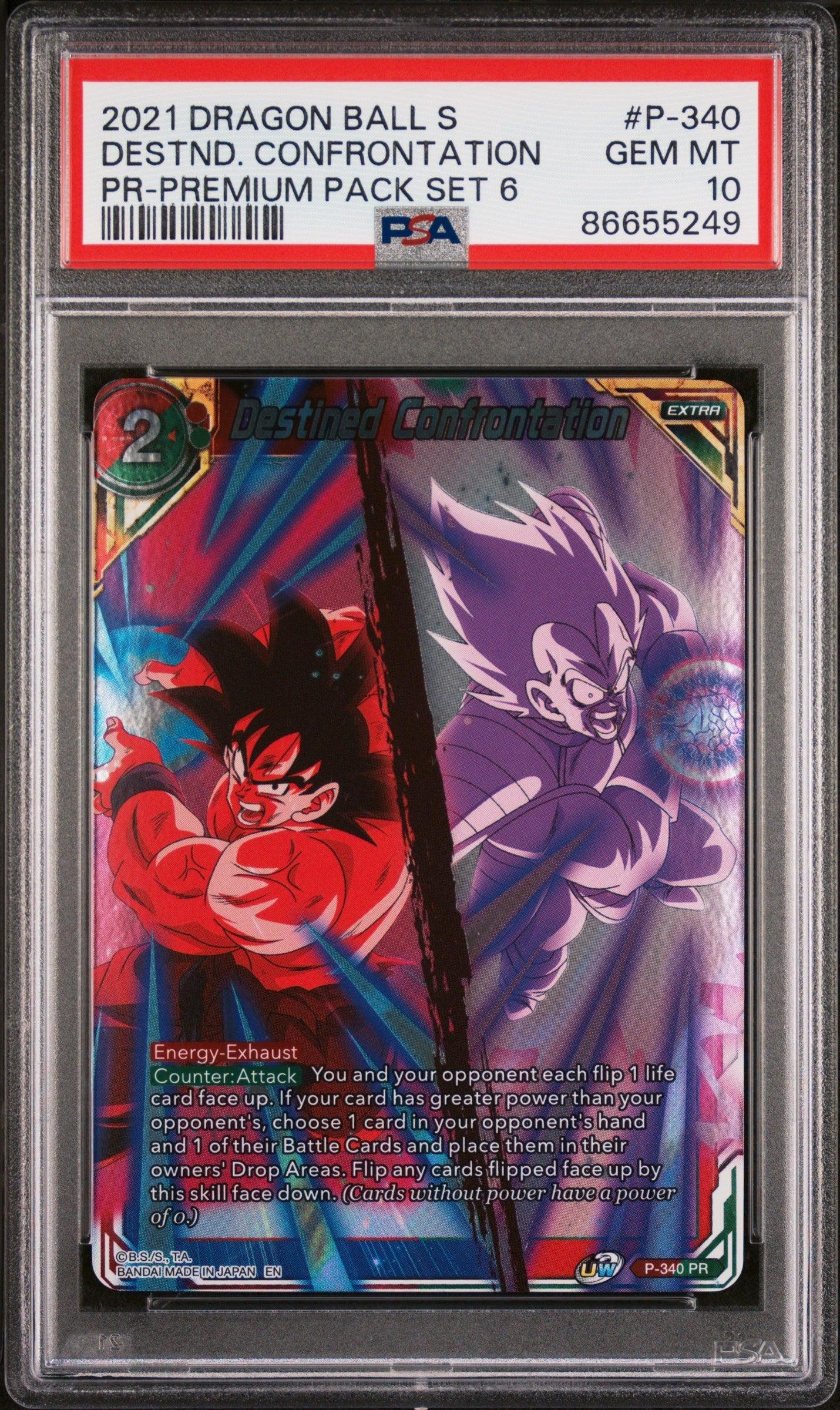 2021 DRAGON BALL SUPER DESTND. CONFRONTATION #P-340 - PSA 10
