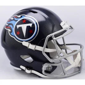 Tennessee Titans Full Size Speed Replica Football Helmet Satin Navy Metallic - NFL