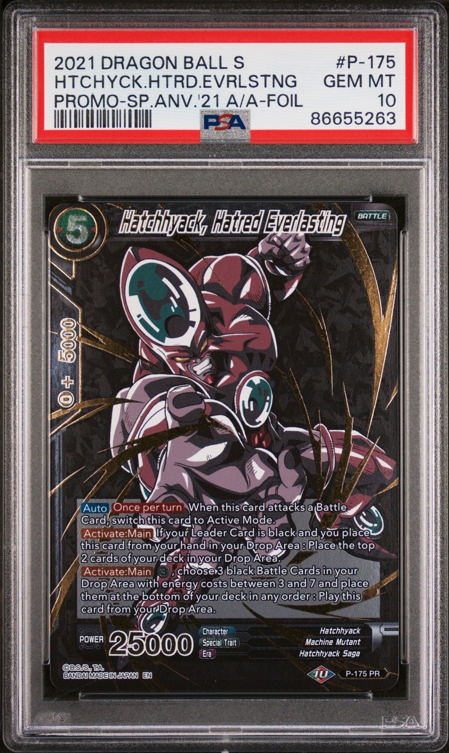 2021 DRAGON BALL SUPER HTCHYCK.HTRD.EVRLSTNG #P-175 - PSA 10