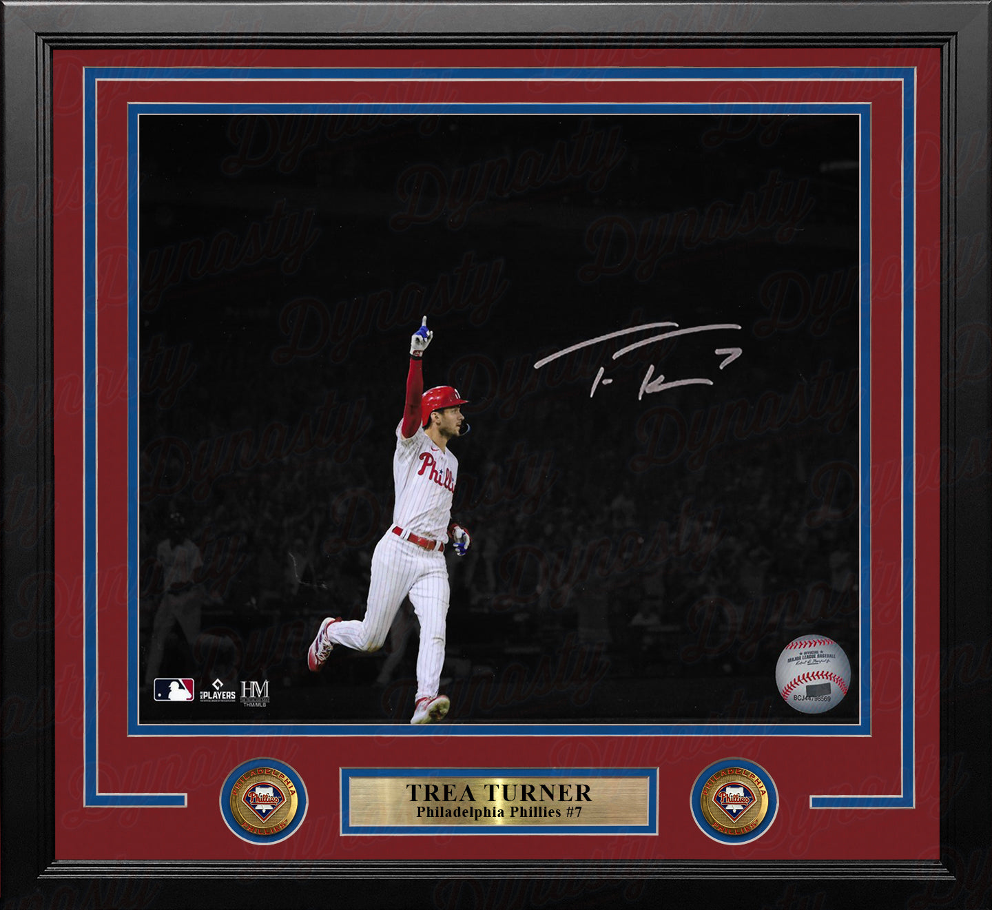 Trea Turner Blackout Celebration Philadelphia Phillies Autographed 11" x 14" Framed Baseball Photo