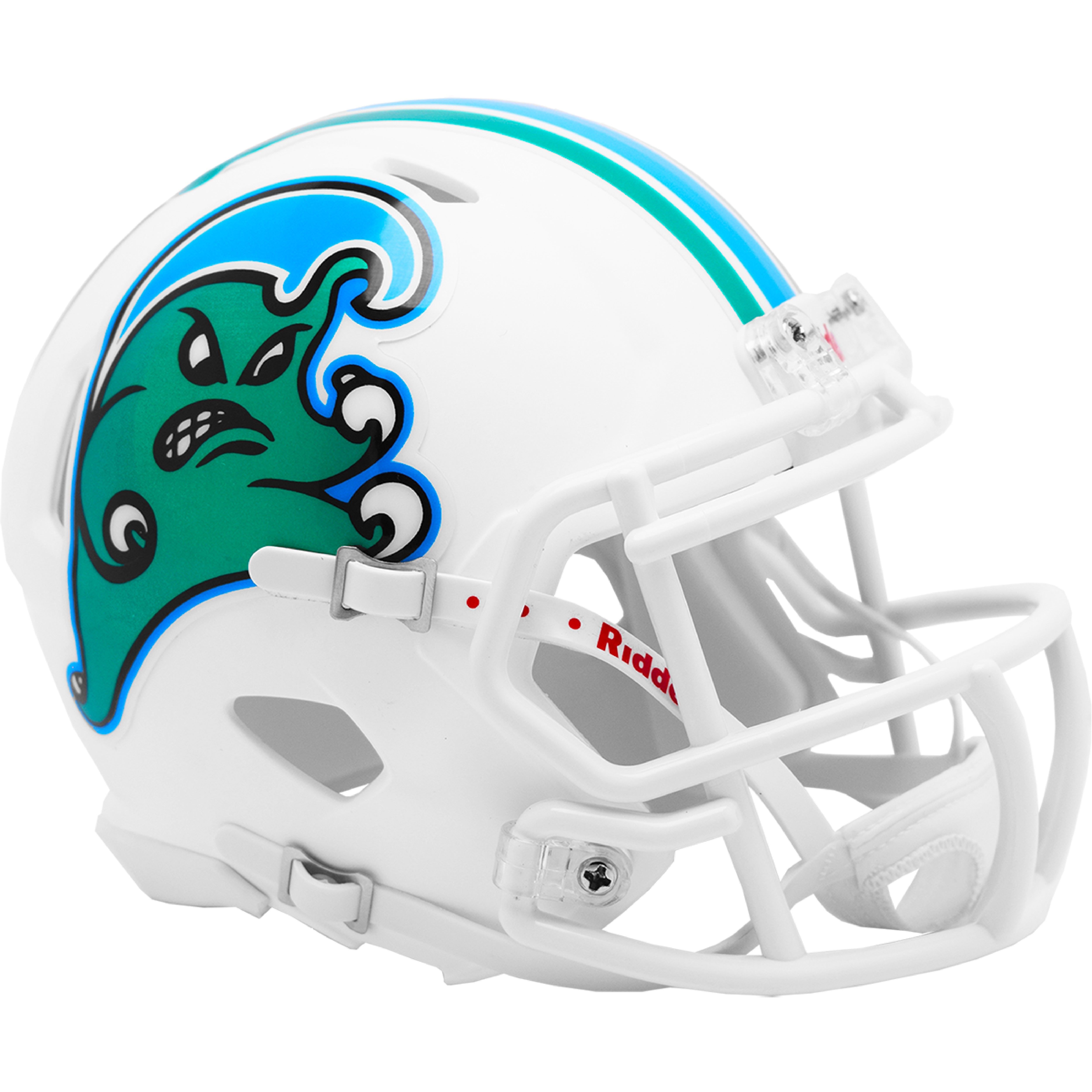 Tulane Angry Wave Riddell Speed Mini Football Helmet