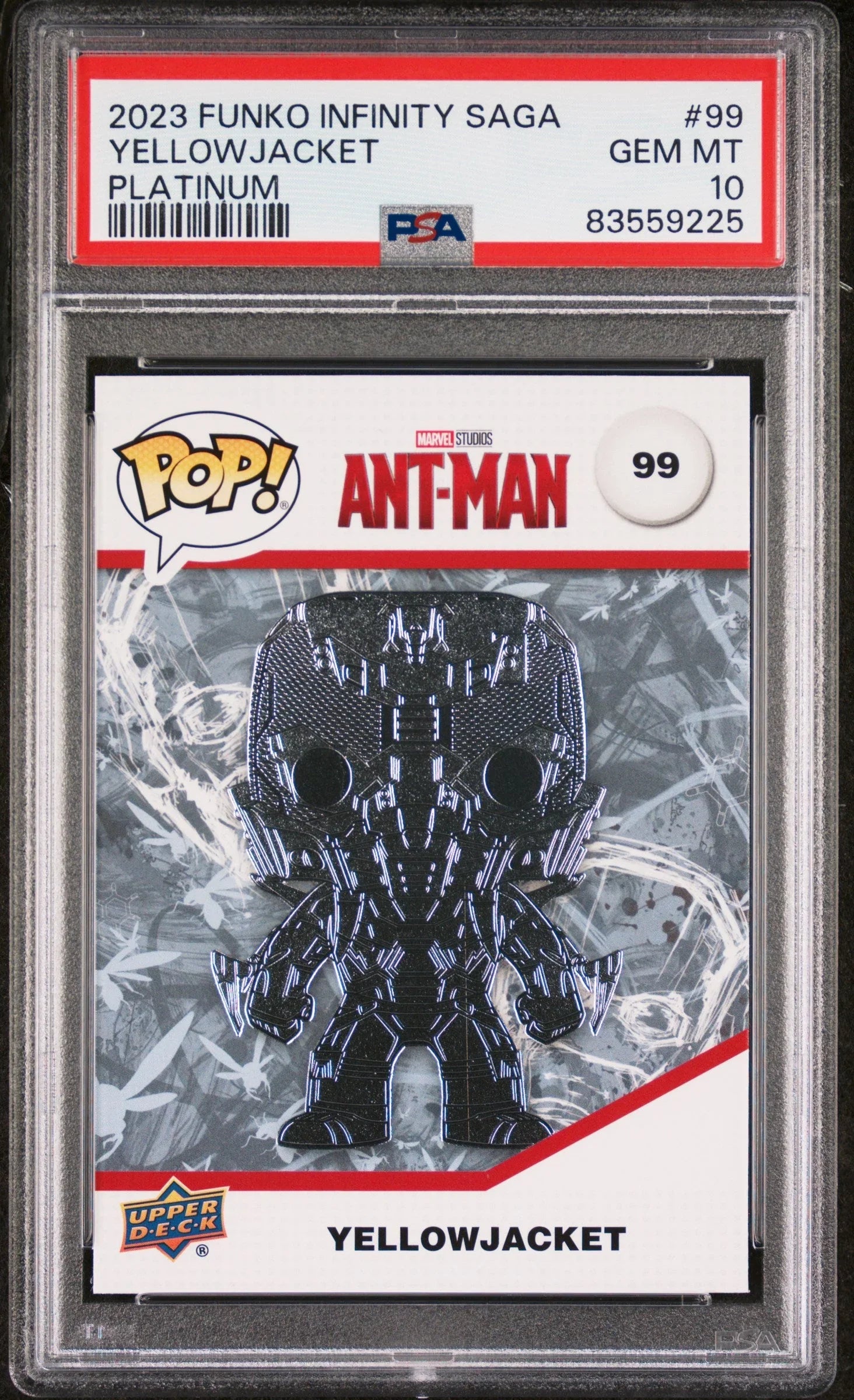 2023 UPPER DECK FUNKO POP MARVEL YELLOWJACKET PLATINUM #99 PSA 10