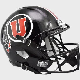 Utah Utes Full Size Speed Replica Football Helmet Black- NCAA