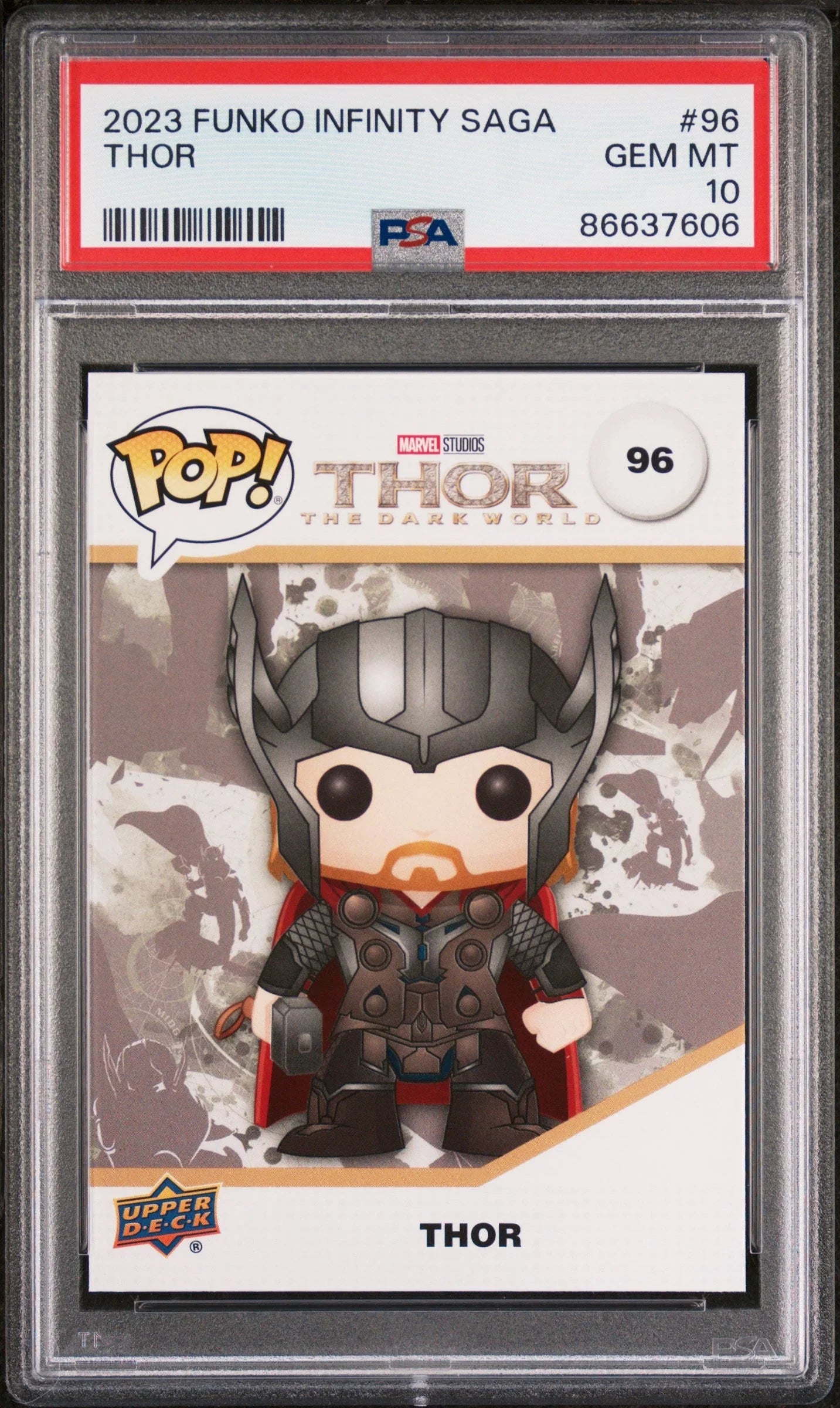 2023 UPPER DECK FUNKO POP MARVEL THOR #96 PSA 10