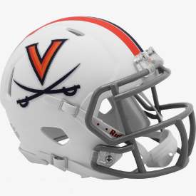 Virginia Cavaliers NCAA Mini Speed Football Helmet Matte White - NCAA