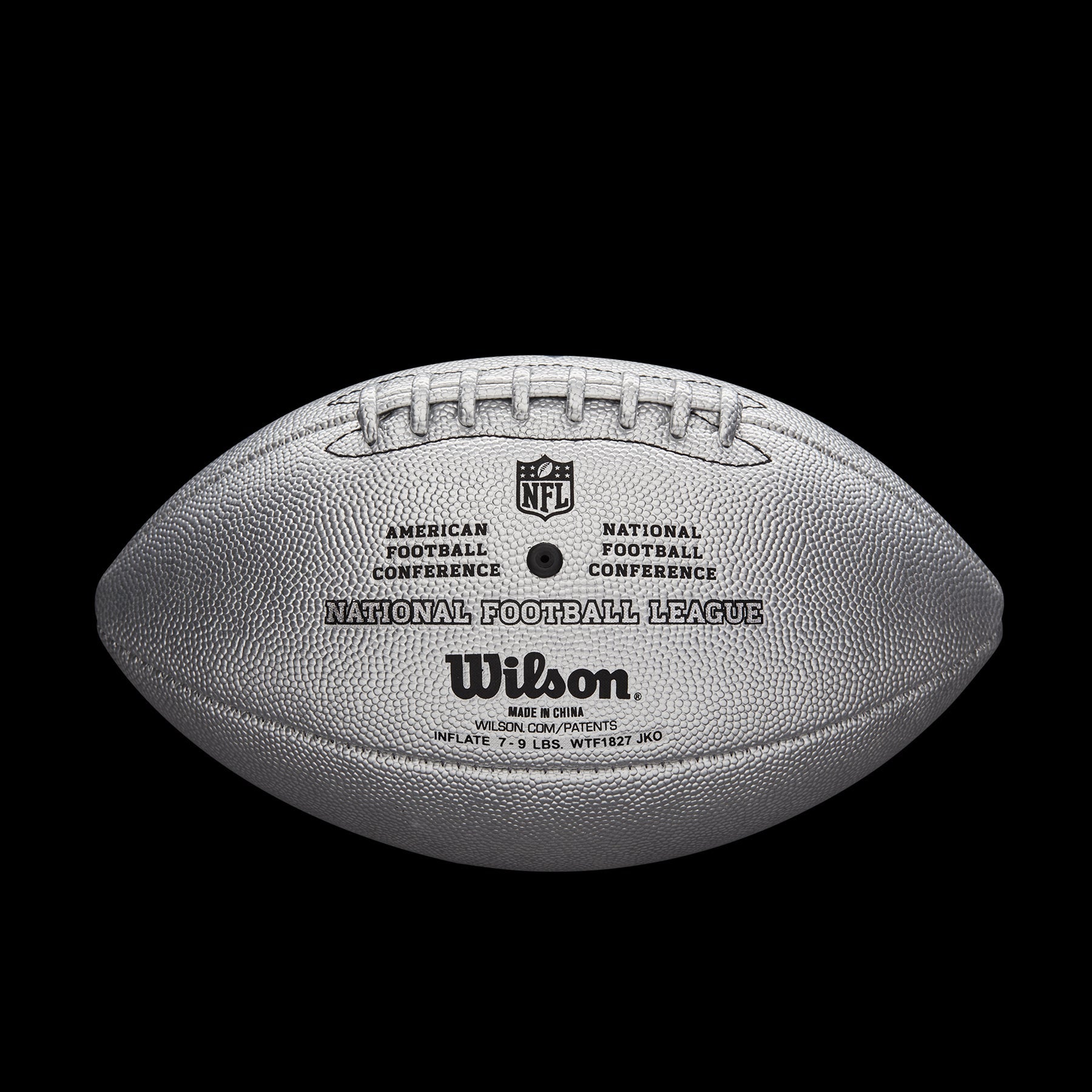 WILSON - F1827 NFL Official Replica Game FOOTBALL Composite Leather Metallic
