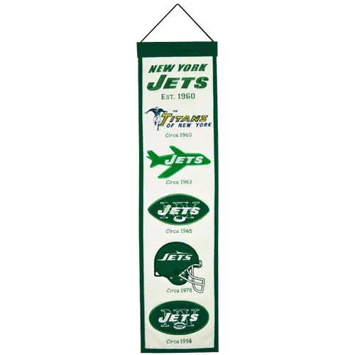 New York Jets Logo Evolution Heritage Banner
