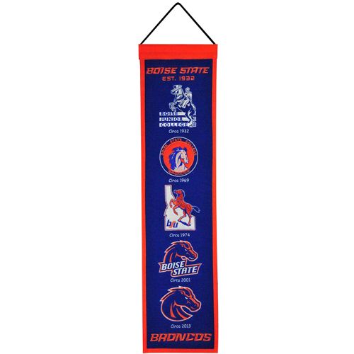 Boise State Broncos Logo Evolution Heritage Banner