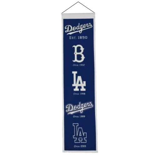 Los Angeles Dodgers Logo Evolution Heritage Banner
