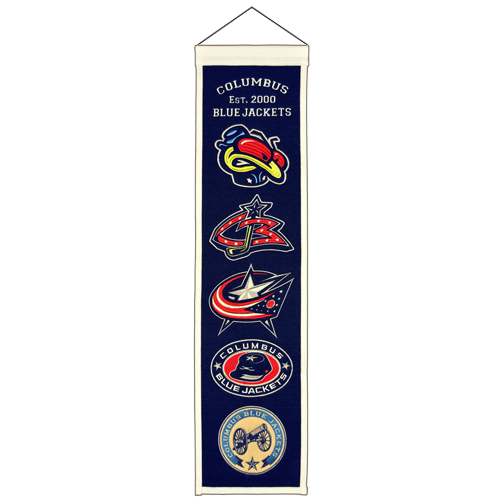 Columbus Blue Jackets Logo Evolution Heritage Banner