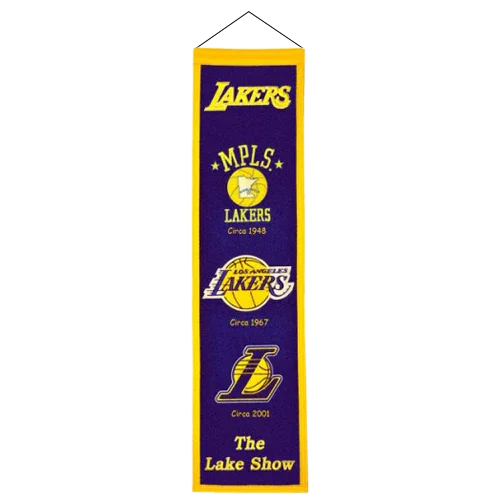 Los Angeles Lakers Logo Evolution Heritage Banner