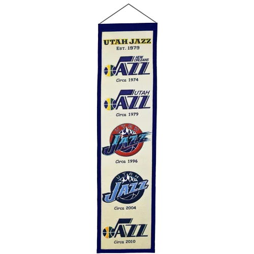 Utah Jazz Logo Evolution Heritage Banner