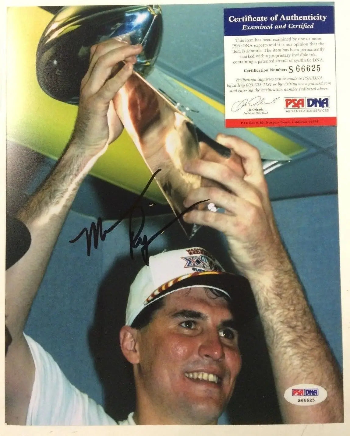 Washington Football Mark Rypien Autographed Signed 8X10 Photo Psa/Dna Coa