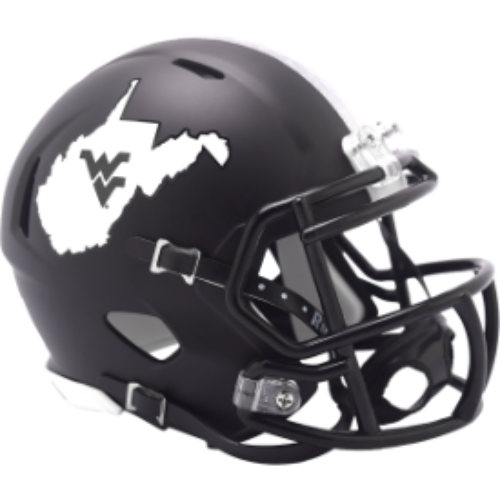West Virginia Mountaineers NCAA Mini Speed Football Helmet Coal Rush-NCAA