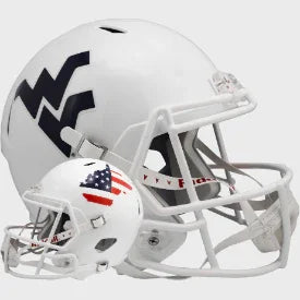West Virginia Mountaineers Full Size Speed Replica Football Helmet Stars and Stripes NCAA