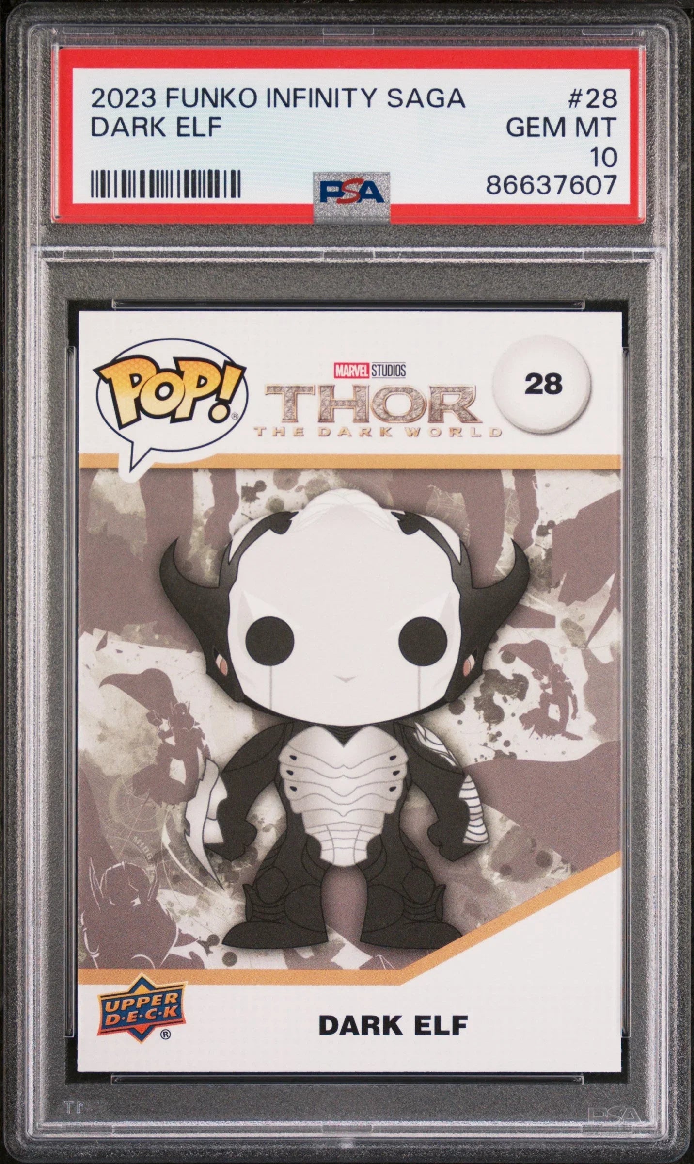 2023 UPPER DECK FUNKO POP MARVEL DARK ELF #28 PSA 10