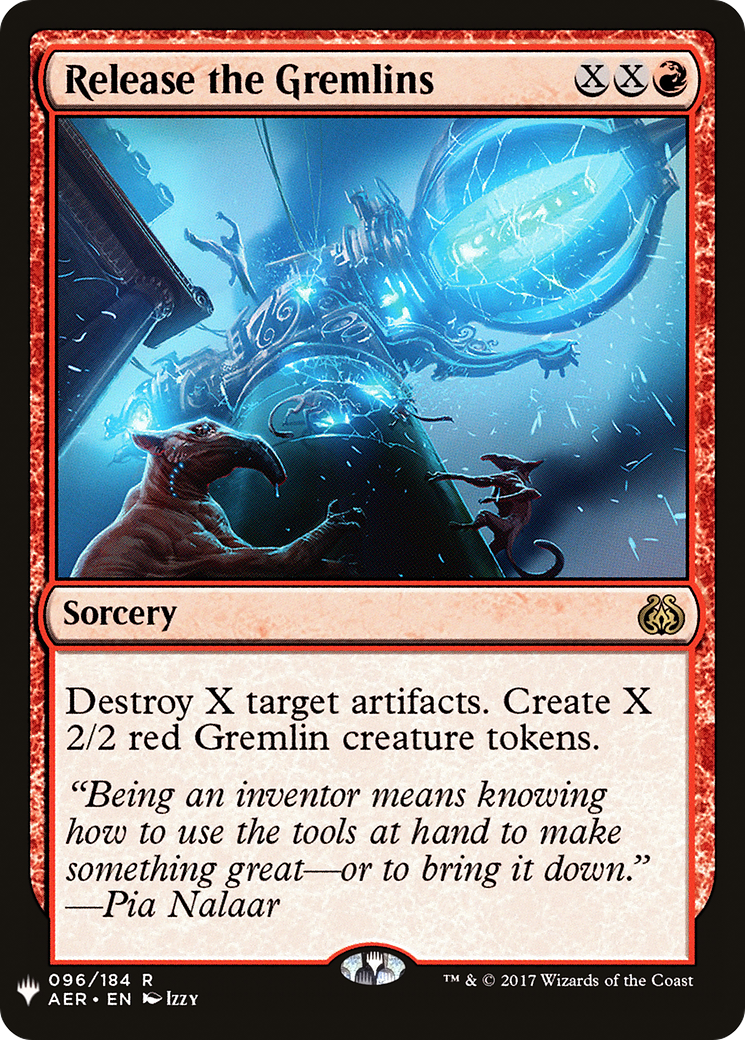 Release the Gremlins (LIST-AER-96) - The List