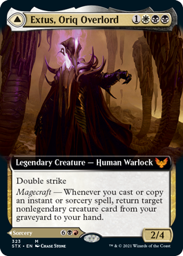 Extus, Oriq Overlord // Awaken the Blood Avatar (STX-323) - Strixhaven: School of Mages: (Extended Art) Foil