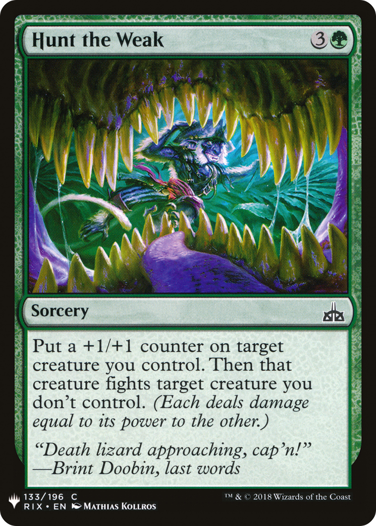 Hunt the Weak (LIST-RIX-133) - The List