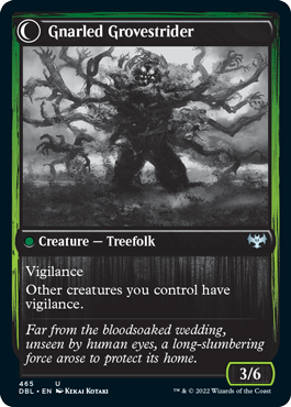 Dormant Grove // Gnarled Grovestrider (DBL-465) - Innistrad: Double Feature: (Double Faced Transform) Foil