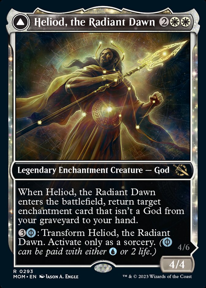 Heliod, the Radiant Dawn // Heliod, the Warped Eclipse (MOM-293) - March of the Machine: (Showcase, enchantment)