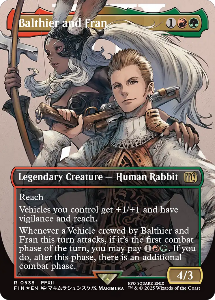 Balthier and Fran (Borderless) (Surge Foil) (0538) (FIN-538) - FINAL FANTASY (Borderless) Foil