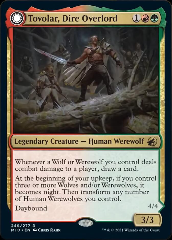 Tovolar, Dire Overlord // Tovolar, the Midnight Scourge (MID-246) - Innistrad: Midnight Hunt: (Double Faced Transform)