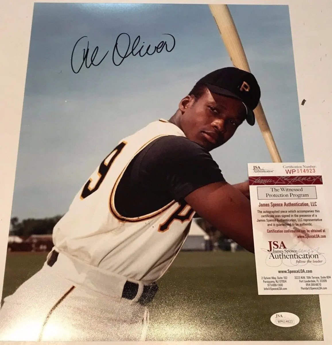 Al Oliver Autographed Signed Pittsburgh Pirates 11X14 Photo Jsa Coa