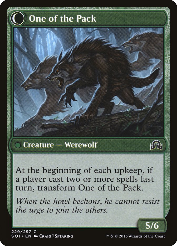 Solitary Hunter // One of the Pack (SOI-229) - Shadows over Innistrad: (Double Faced Transform)