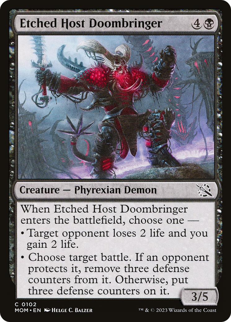 Etched Host Doombringer (MOM-102) - March of the Machine