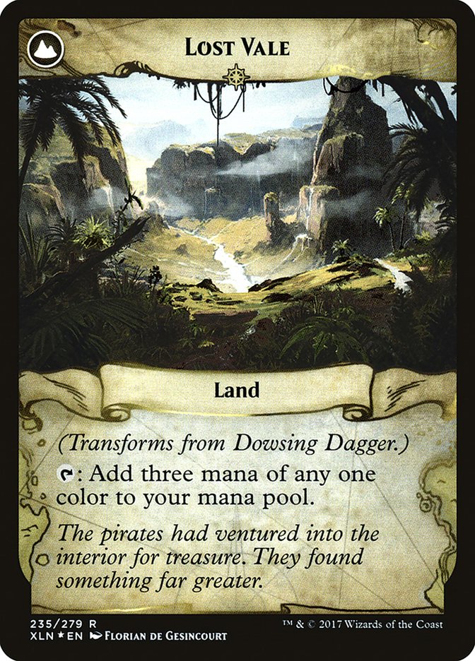 Dowsing Dagger // Lost Vale (PRE-235S) - Ixalan Promos: (compasslanddfc) Foil