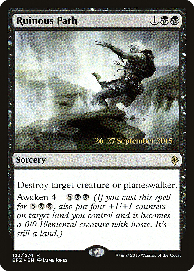 Ruinous Path (PRE-123S) - Battle for Zendikar Promos Foil