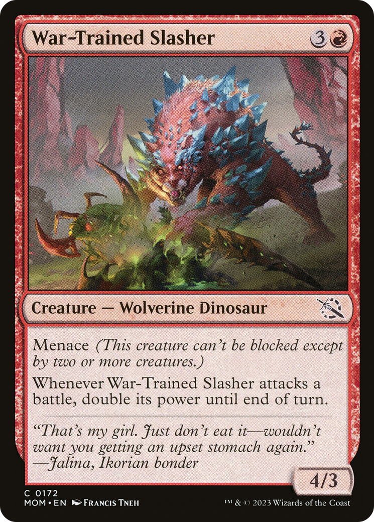 War-Trained Slasher (MOM-172) - March of the Machine Foil