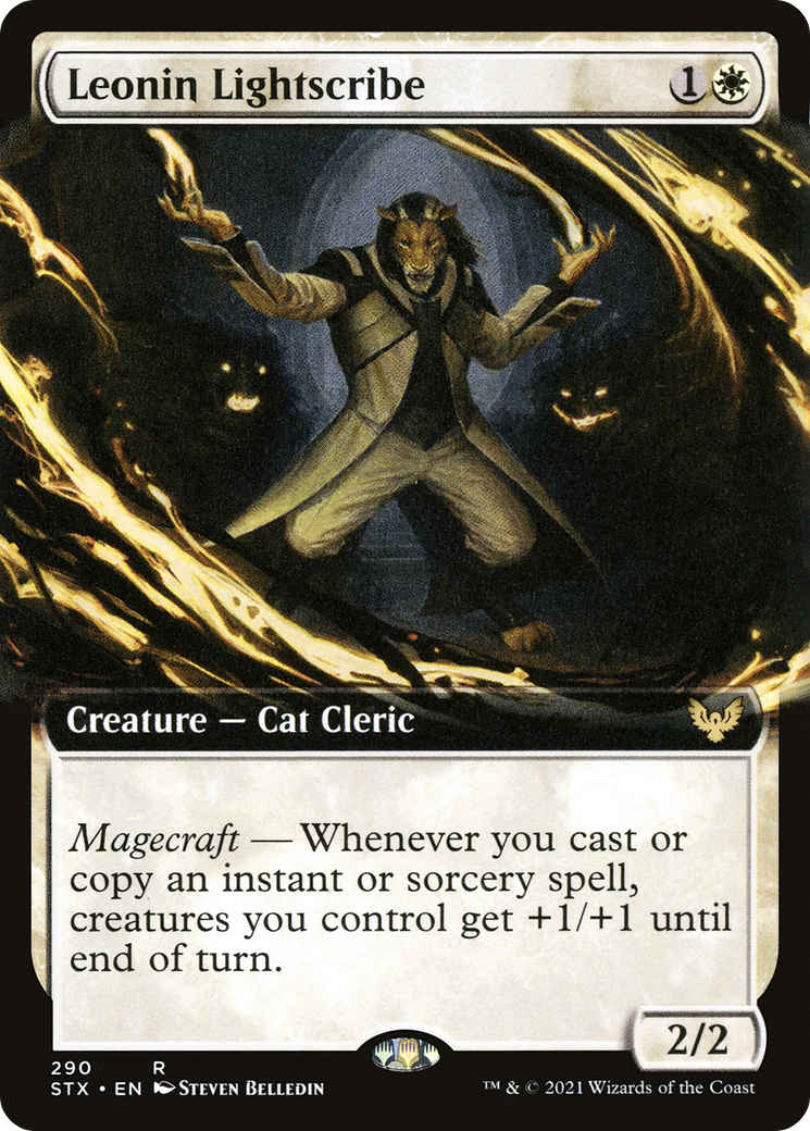 Leonin Lightscribe (STX-290) - Strixhaven: School of Mages: (Extended Art)