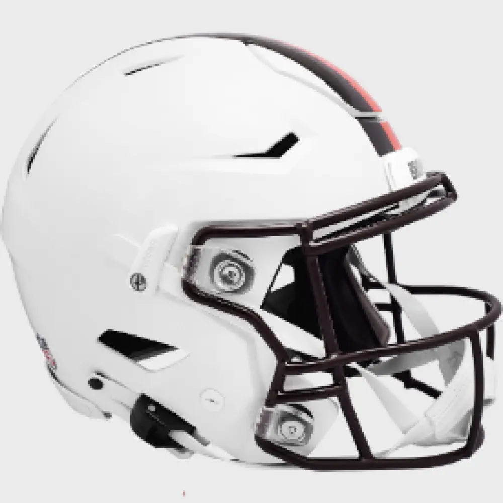 Cleveland Browns Full Size Authentic SpeedFlex Football Helmet 2023 White Out - NFL