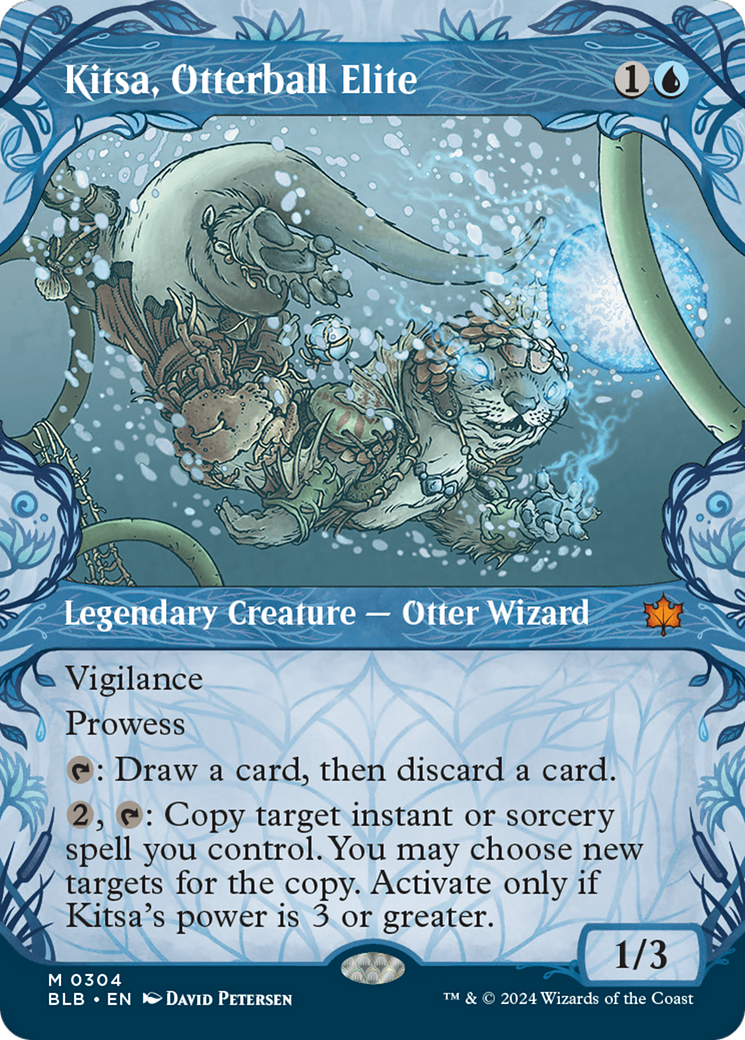 Kitsa, Otterball Elite (BLB-304) - Bloomburrow: (Showcase) (Borderless) Foil